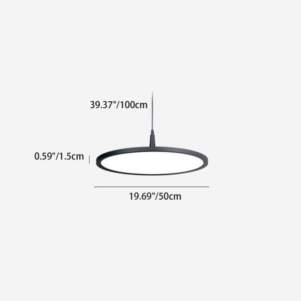 Modern Minimalist Aluminum Round Shape LED Pendant Light For Dining Room - Image 6