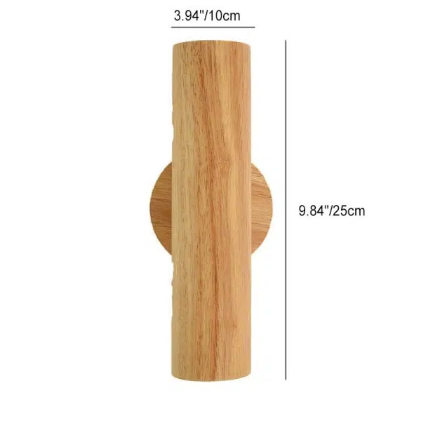 Modern Simple Warm Solid Wood Strip Double Head LED Wall Sconce Lamp - Image 4