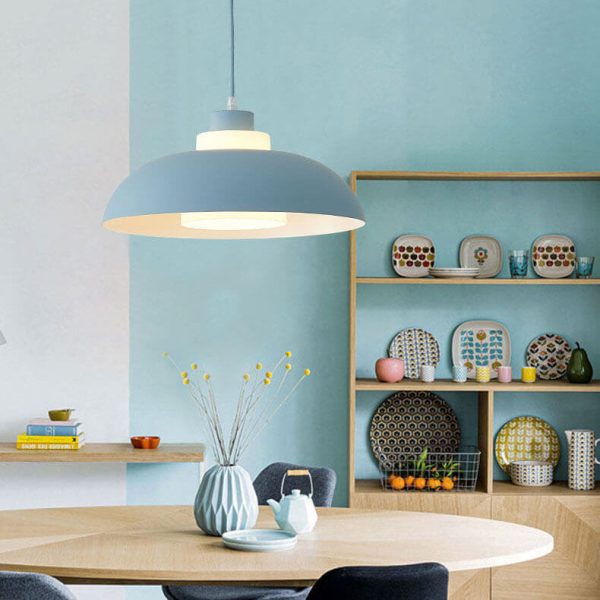 Modern Solid Color Macaron Acrylic Aluminum 1-Light Pendant Light - Image 27
