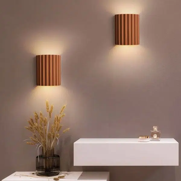 Contemporary Nordic Resin Tiles 2-Light Wall Sconce Lamp For Bedroom - Image 15