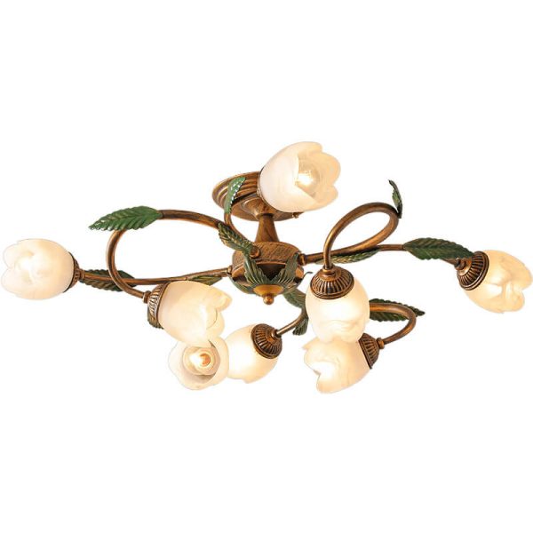 Modern Idyllic Iron Flower Branch 6/8/10-Light Semi-Flush Mount Lighting - Image 12