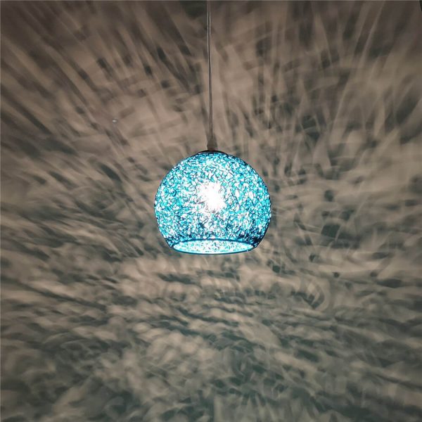 Contemporary Creative Aluminum Macaron Round 1-Light Pendant Light For Living Room - Image 5