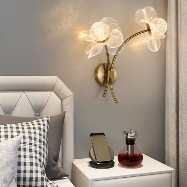 European Creative Lotus Flowers  Acrylic LED Wall Sconce Lamp - Image 17