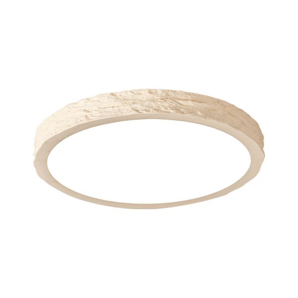 Modern Minimalist Round Stone Grain Resin Iron LED Flush Mount Ceiling Light For Bedroom - Image 13
