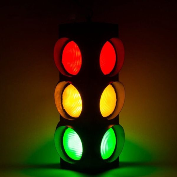 Retro Industrial Traffic Light Iron Glass LED Pendant Light - Image 16
