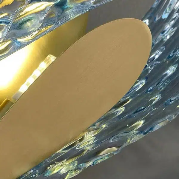 Modern Luxury Blue Floral Glass 2/3 Light Wall Sconce Lamp - Image 6