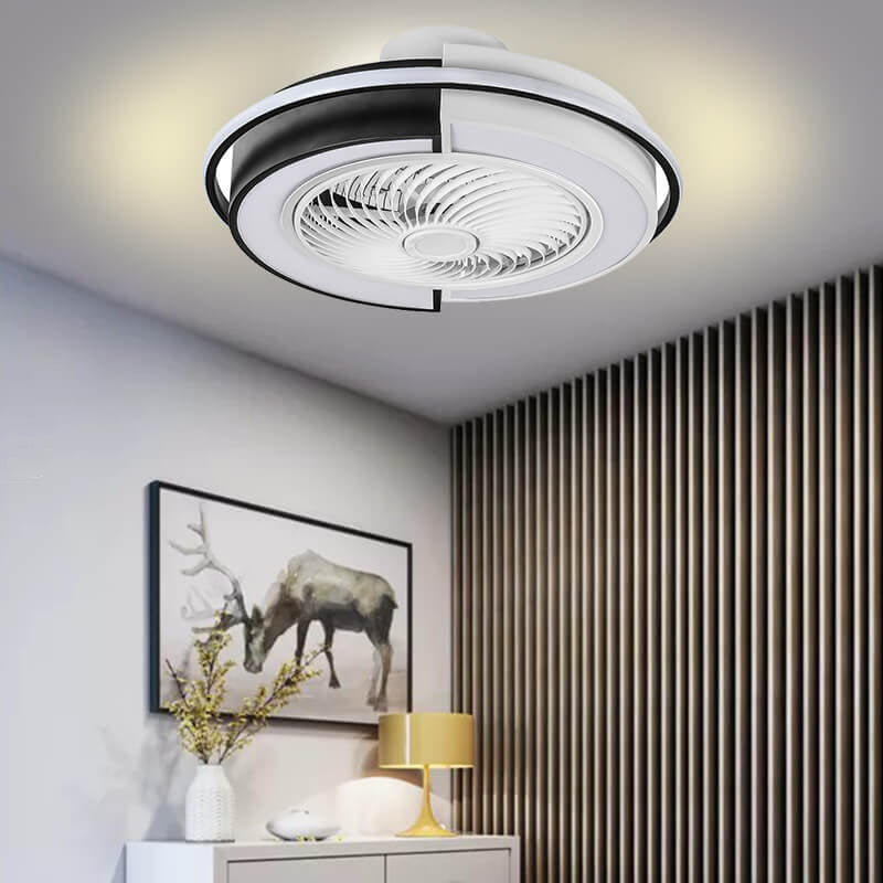 05-9281144a-aa6b-468f-946e-6ace44c97b35.jpg Modern Creative Round LED Semi-Flush Mount Ceiling Fan Light - Image 1