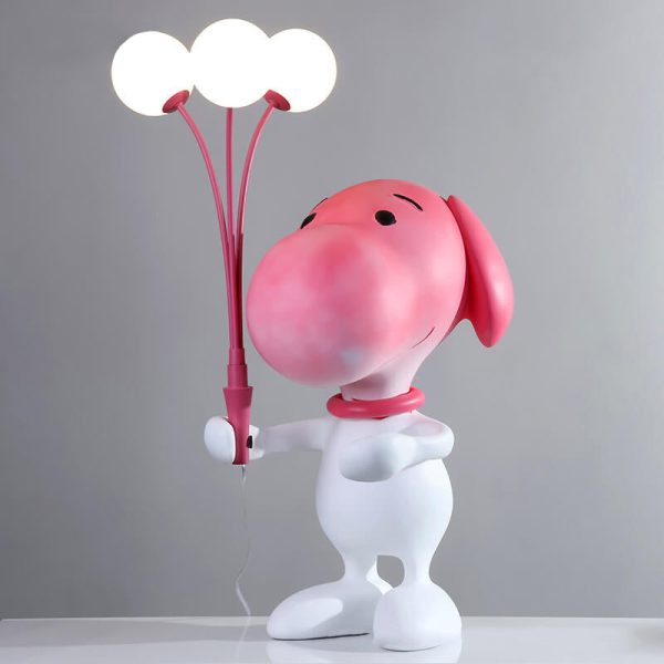 Modern Creative Snoopy Sculpture Resin 3-Light Table Lamp - Image 5
