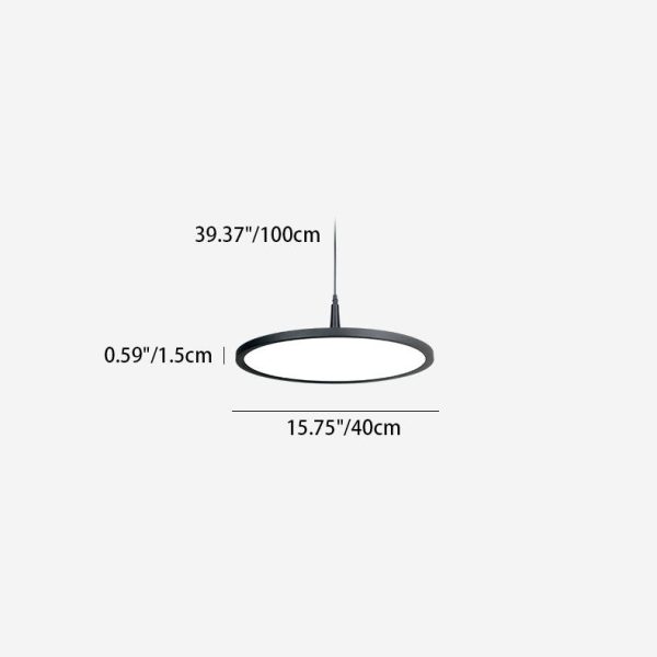 Modern Minimalist Aluminum Round Shape LED Pendant Light For Dining Room - Image 5
