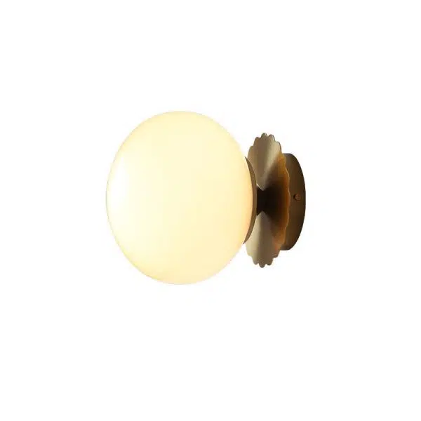 Modern Vintage Minimalist Iron Glass Round Head 1-Light Wall Sconce Lamp - Image 7