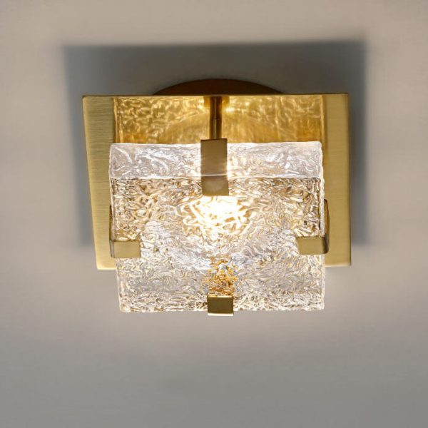 Nordic Luxury Crystal Cube LED Semi-Flush Mount Ceiling Light - Image 2