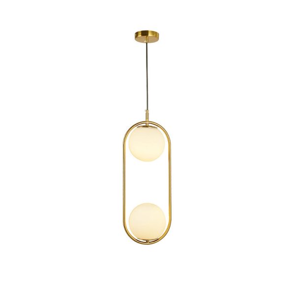 Modern Light Luxury Minimalist Oval Glass Orb 1/2-Light Pendant Light - Image 3