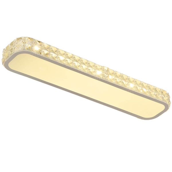 Modern Luxury Crystal Long Strip Acrylic LED Flush Mount Ceiling Light - Image 17