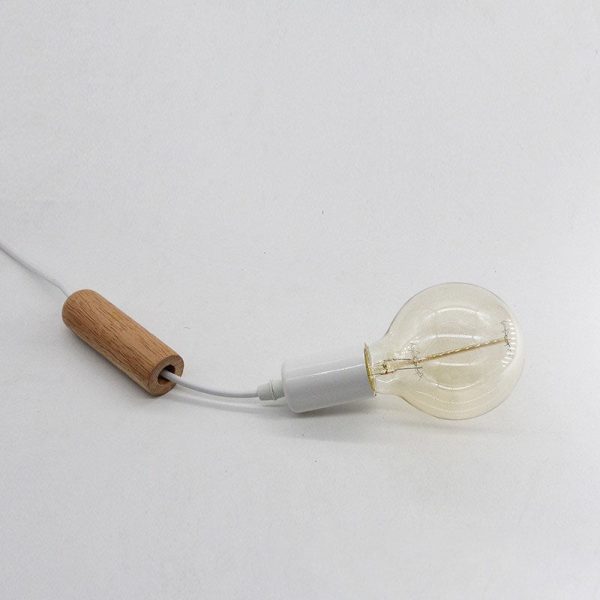 Nordic Minimalist Solid Wood Cylinder Top 1-Light Pendant Light - Image 6