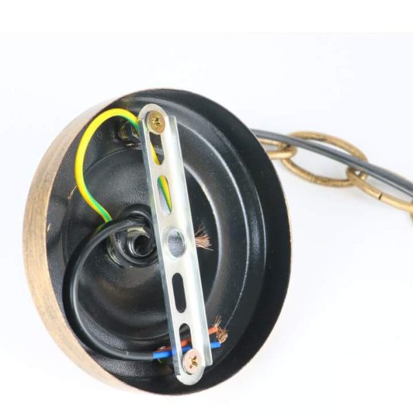 European Vintage Round Ball Die-Cast Aluminum Glass Waterproof Outdoor 1-Light Pendant Light - Image 9