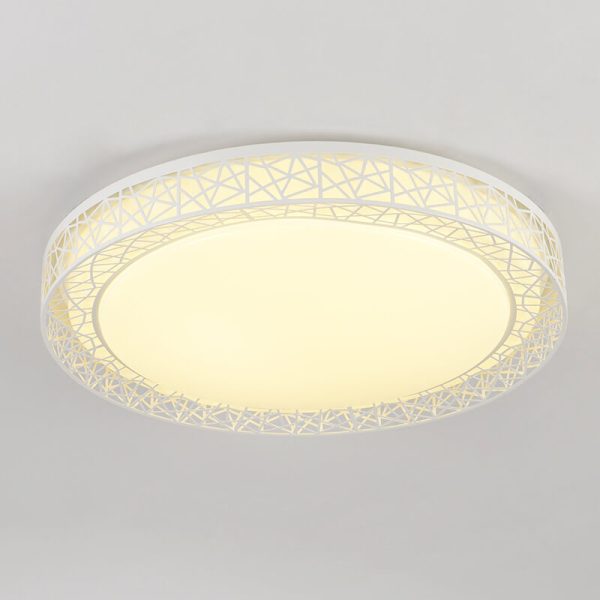 Modern Creative Round Bird's Nest Iron LED Flush Mount Ceiling Light - Image 3