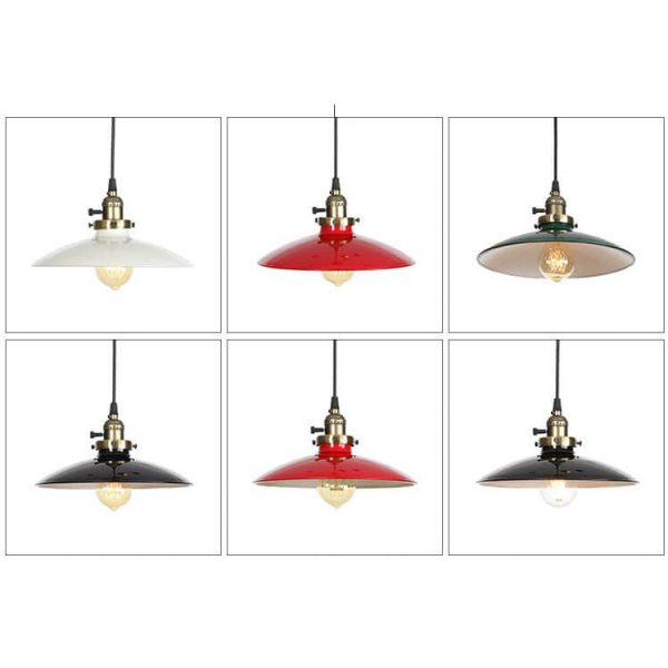 Industrial Iron Multicolor Bowl 1-Light Pendant Light - Image 2