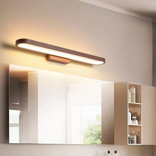 European Minimalist Circular Aluminum Vanity Light LED Mirror Front Wall Sconce Lamp - Image 2