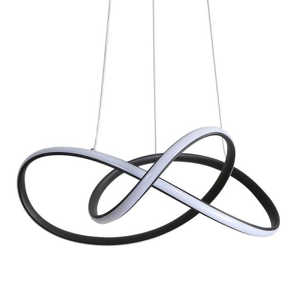 Modern Minimalist Ring Aluminum Strip LED Pendant Light - Image 9