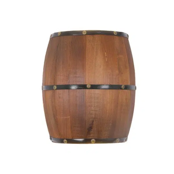 Industrial Vintage Half Barrel Wood 2-Light Wall Sconce Lamp - Image 5