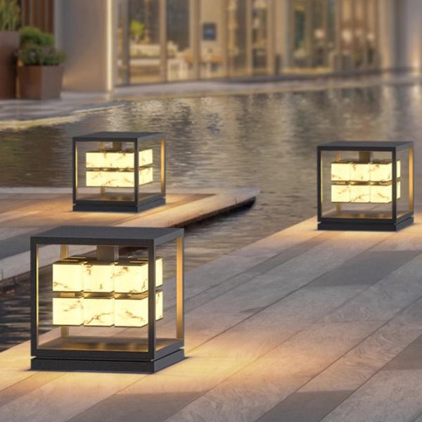 Modern Simplicity Waterproof Stainless Steel PC LED Solar Post Lamp Lawn Light For Garden - Image 2