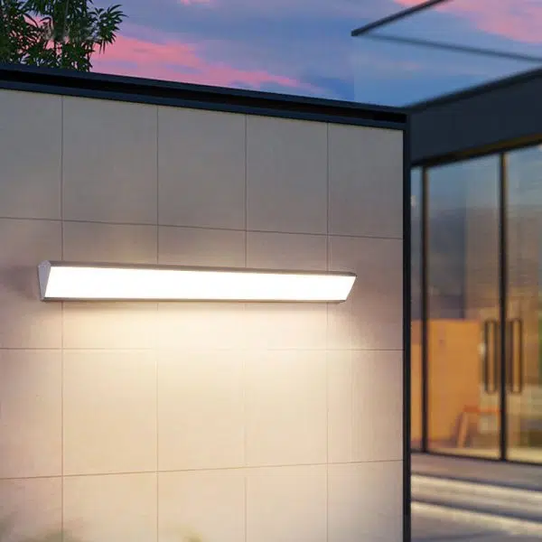 Modern Minimalist Aluminum Acrylic Waterproof Long Outdoor Indoor LED Wall Sconce Lamp - Image 26