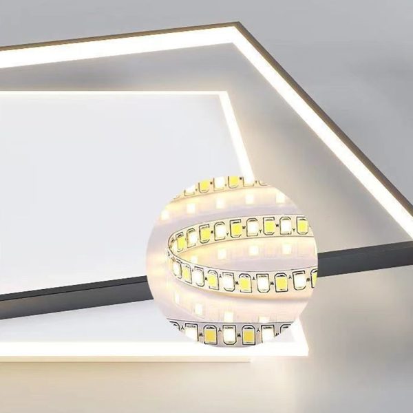 Modern Minimalist Square Round Iron Acrylic LED Flush Mount Ceiling Light For Living Room - Image 8