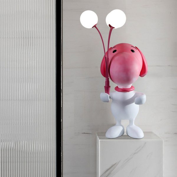 Modern Creative Snoopy Sculpture Resin 3-Light Table Lamp - Image 2