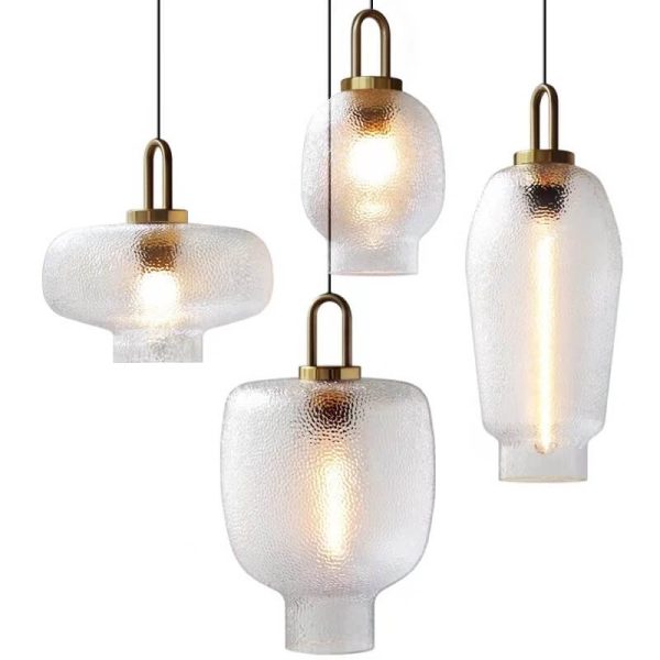 Nordic Light Luxury Oval Clear Glass 1-Light Pendant Light - Image 2