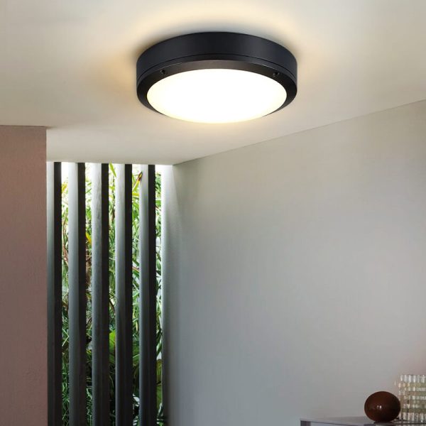 Creative Round Outdoor Waterproof Aluminum Acrylic LED Flush Mount Ceiling Light - Image 25