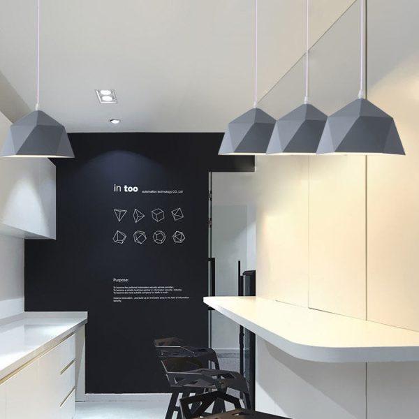 Modern Macaroon Iron Geometric Lozenge 1-Light Pendant Light - Image 6