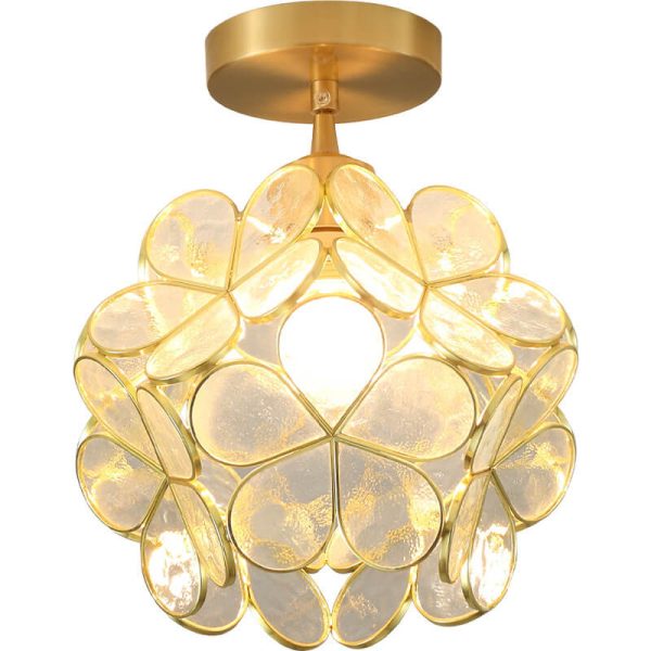 New Japanese-Style Manual Petal Aisle Semi-Flush Mount Light - Image 20