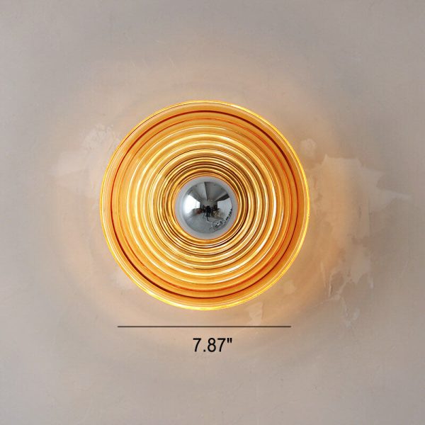 Modern Creative Water Ripple Transparent Glass Iron 1-Light Wall Sconce Lamp - Image 15