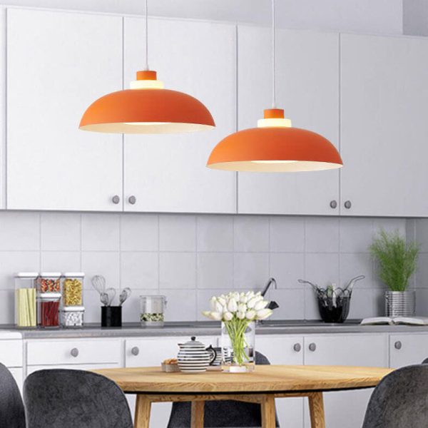 Modern Solid Color Macaron Acrylic Aluminum 1-Light Pendant Light - Image 28