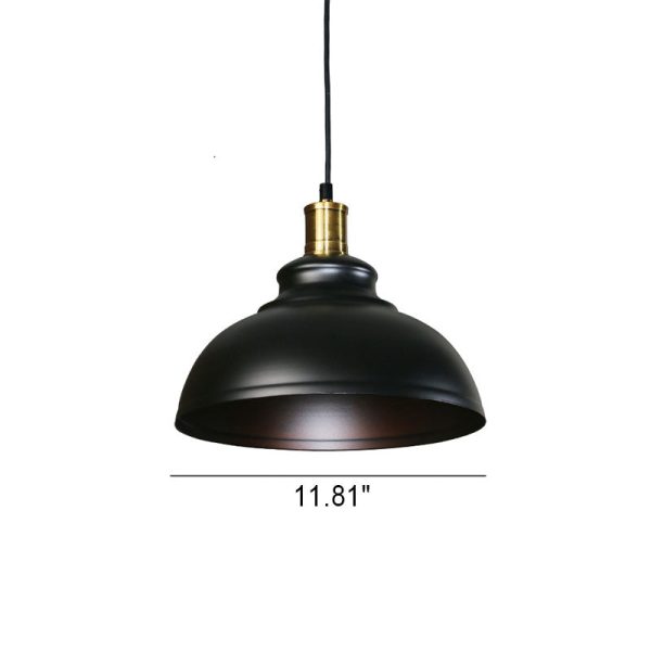 Industrial Simple Dome Round Pot Lid Iron 1-Light Pendant Light - Image 13