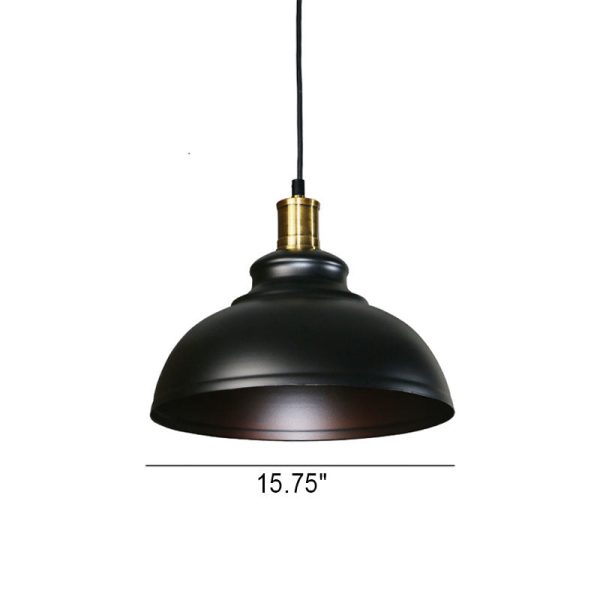 Industrial Simple Dome Round Pot Lid Iron 1-Light Pendant Light - Image 16