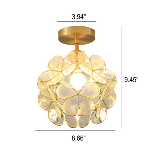 New Japanese-Style Manual Petal Aisle Semi-Flush Mount Light - Image 21