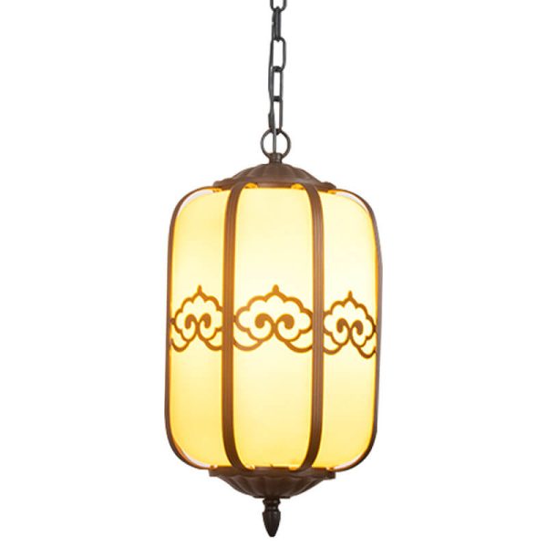Modern Chinese Marble Lantern Outdoor Waterproof 1-Light Pendant Light - Image 9