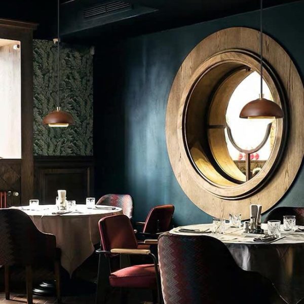 Nordic Minimalist Solid Wood Dome Glass Lampshade LED Pendant Light - Image 12