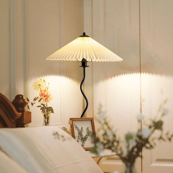 Vintage Fabric Pleated Shade 1-Light Standing Floor Lamp - Image 16