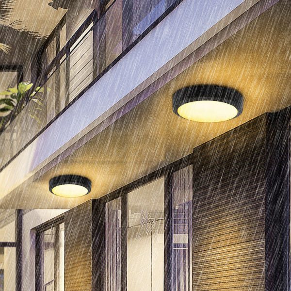 Outdoor Simple Round Octagon Aluminum Waterproof LED Flush Mount Ceiling Light - Image 18