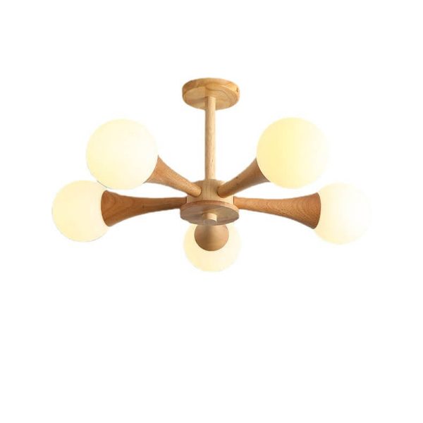 Japanese Log Fork 3/4/5-Light Semi-Flush Mount Light - Image 10