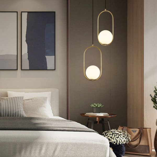 Modern Light Luxury Minimalist Oval Glass Orb 1/2-Light Pendant Light - Image 11