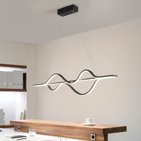Modern Minimalist Lines LED Island Light Chandelier - Image 4