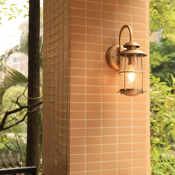 European Industrial Vintage Waterproof Outdoor Iron Glass 1-Light Wall Sconce Lamp - Image 13