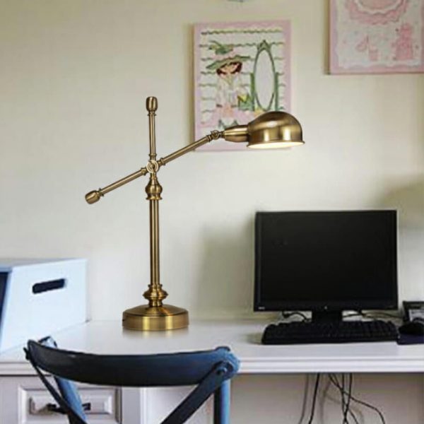 Simple Industrial Iron Eye Protection 1-Light Table Lamp - Image 8