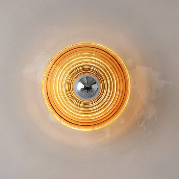 Modern Creative Water Ripple Transparent Glass Iron 1-Light Wall Sconce Lamp - Image 14