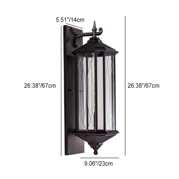 European Wrought Iron Outdoor Waterproof 1-Light Wall Sconce Lamp - Image 6