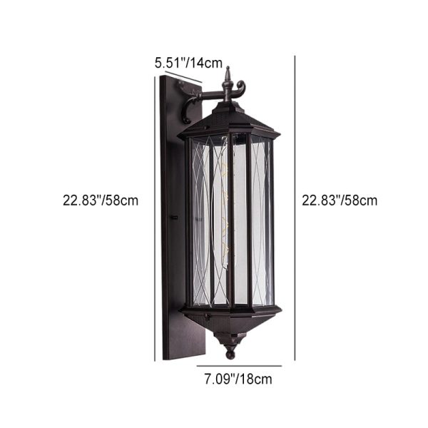 European Wrought Iron Outdoor Waterproof 1-Light Wall Sconce Lamp - Image 7