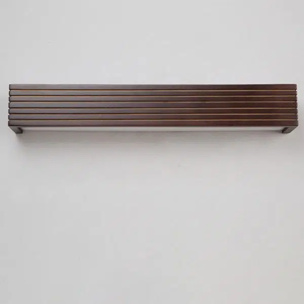 Traditional Chinese Striped Wood Cuboid LED Vanity Mirror Front Wall Sconce Lamp For Bathroom - Image 28